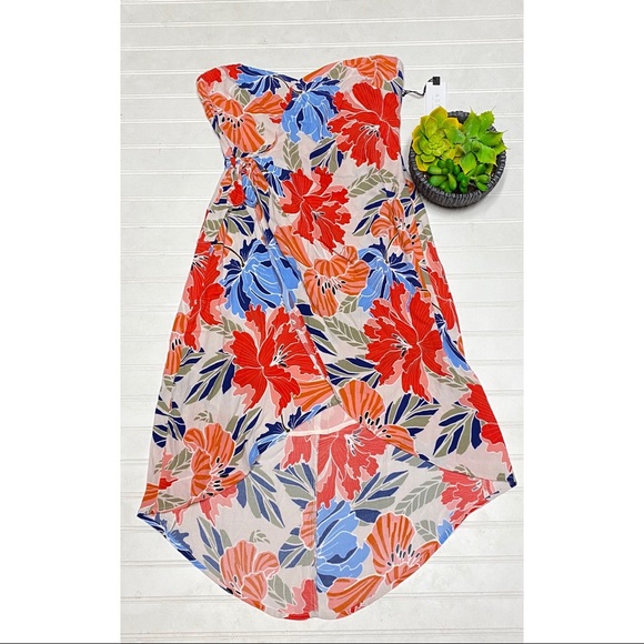 Astr Dresses Nwt Astr The Label Hawaiian Print Strapless Dress Poshmark poshmark